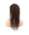 Afro Dalga Front Lace Gerçek Tül Peruk - Açık Kahve - 60-65cm