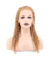 Afro Dalga Front Lace Gerçek Tül Peruk - Altın Karamel - 60-65cm