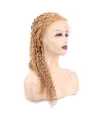 Afro Dalga Front Lace Gerçek Tül Peruk - Altın Karamel - 60-65cm