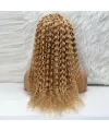 Afro Dalga Front Lace Gerçek Tül Peruk - Altın Karamel - 70-75cm