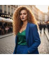 Afro Dalga Front Lace Gerçek Tül Peruk - Balköpüğü - 60-65cm