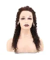 Afro Dalga Front Lace Gerçek Tül Peruk - Koyu Kahve - 60-65cm