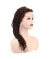Afro Dalga Front Lace Gerçek Tül Peruk - Koyu Kahve - 60-65cm