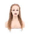 Afro Dalga Front Lace Gerçek Tül Peruk - Kumral - 60-65cm