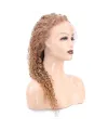 Afro Dalga Front Lace Gerçek Tül Peruk - Kumral - 60-65cm