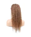Afro Dalga Front Lace Gerçek Tül Peruk - Kumral - 60-65cm
