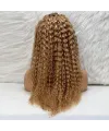Afro Dalga Front Lace Gerçek Tül Peruk - Kumral - 70-75cm