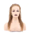 Afro Dalga Front Lace Gerçek Tül Peruk - Sıcak Karamel - 60-65cm