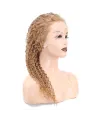 Afro Dalga Front Lace Gerçek Tül Peruk - Sıcak Karamel - 60-65cm
