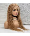 Afro Dalga Front Lace Gerçek Tül Peruk - Sıcak Karamel - 70-75cm