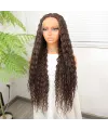 Afro Dalga Kumral Fiber Sentetik Tül Peruk
