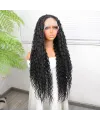 Afro Dalga Siyah Fiber Sentetik Tül Peruk