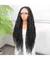 Afro Dalga Siyah Fiber Sentetik Tül Peruk