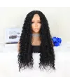 Afro Dalga Siyah Orta Boy Tül Peruk