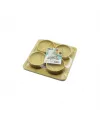 Ahşap Bambu 5pcs  Çerezlik - Lokumluk Kase Seti 22x22cm