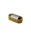 Ahşap Bambu Hazneli Yatay - Oval Metal Bombeli Meyve Rendesi 7 X 15.5cm