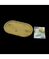 Ahşap Bambu Oval Mini Servis Tepsisi 25 x 14 x 1.4 cm