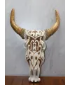 Ahşap Duvara Asmalı Bufalo Kafası