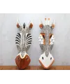 Ahşap Duvara Asmalı Maske Zebra