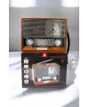 Ahşap Görünümlü Retro Bluetooth Radyo Usb,aux Ve Sd Kart Girişli