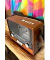 Ahşap Görünümlü Retro Bluetooth Radyo Usb,aux Ve Sd Kart Girişli