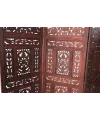 Ahşap Maun Rengi El Oyması Paravan