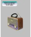 Ahşap Nostaljik Radyo Bluetooth Usb Sd Kart Destekli