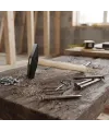 Ahşap Saplı Dövme Çelik Çekiç - 300 Gram - 30 cm