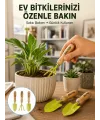 Ahşap Saplı Mini Bahçe El Aleti Seti Saksı Ve Çiçek Bakım Seti