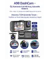 Akıllı Full Hd 3 Kameralı Araç İçi Güvenlik Kamerası Ön-arka-iç Kayıt, Park Modu