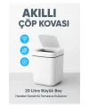 Akıllı Otomatik Kapaklı 20 Litre Çöp Kutusu Hareket Sensörlü Hijyenik Sessiz Ev Ofis