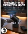 Akıllı Projeksiyon Cihazı Karaoke Mikrofonlu 1080p Android Yeni Nesil