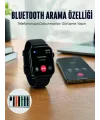 Akıllı Saat 7 Kordonlu Bluetooth Aramalı Nabız Ve Dokunmatik Akıllı Saat