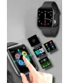 Akıllı Saat Adım Sayar, Kalp Atışı İzleme Dokunmatik Bluetooth Bağlantılı