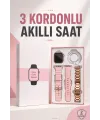 Akıllı Saat Amoled Ekran 3 Kordonlu Aksesuar Hediyeli Sesli Görüşme