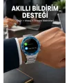 Akıllı Saat Çelik Kordonlu Amoled Ekran Android Ve İos Uyumlu Çağrı Cevaplayabilen Yeni Nesil