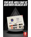 Akıllı Saat Ve Air Pro Kulaklık 7 Kordonlu Çok Fonksiyonlu İkili Set