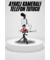 Akıllı Telefon Vlog Kiti Tripod Mini Mikrofonlu Telefon Tutucu