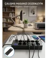 Akım Korumalı 10lu Çoklu Priz Usb-a Ve Type-c Şarj Çıkışlı