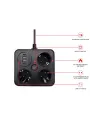 Akım Korumalı Anahtarlı Priz - 3x Priz - 2x Usb - 2x Type-c - 2 Mt Kablo Hızlı Şarj Özellikli Siyah
