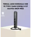 Akım Korumalı Çoklu Priz 4’lü 2 Usb 1 Type-c 2500w Güçlü Tasarım