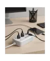  akım Korumalı Priz Ve Masaüstü Şarj İstasyonu Kablosuz 3 Priz ,4 Usb, 2 Type-c Girişli 2 Metre