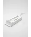 Akım Korumalı Priz Ve Masaüstü Şarj İstasyonu Kablosuz 4 Priz ,4 Usb, 2 Type-c Girişli 2 Metre
