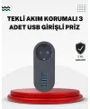 Akım Korumalı Usb’li Priz – Güçlü 2500w, Isı Ve Çocuk Koruması