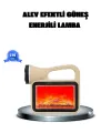 Alev Efektli Solar Lamba Cob Işıklı Taşınabilir Bahçe Kamp Aydınlatma