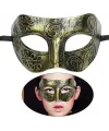 Altın Eskitme Yüz Maskesi - Antik Tarz Balo Maskesi