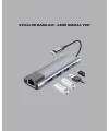 Alüminyum Gövdeli Type‑c Hdmı & Ethernet Adaptör – Tak & Çalıştır