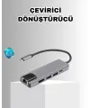 Alüminyum Kasalı Macbook Usb-c Hub – 4k Hdmı, Usb 3.0, Sd/tf Kart Girişi, Pd Şarj Desteği