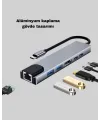 Alüminyum Kasalı Macbook Usb-c Hub – 4k Hdmı, Usb 3.0, Sd/tf Kart Girişi, Pd Şarj Desteği