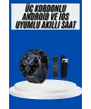 Amoled Ekran Akıllı Saat Üç Kordonlu İos Android Uyumlu